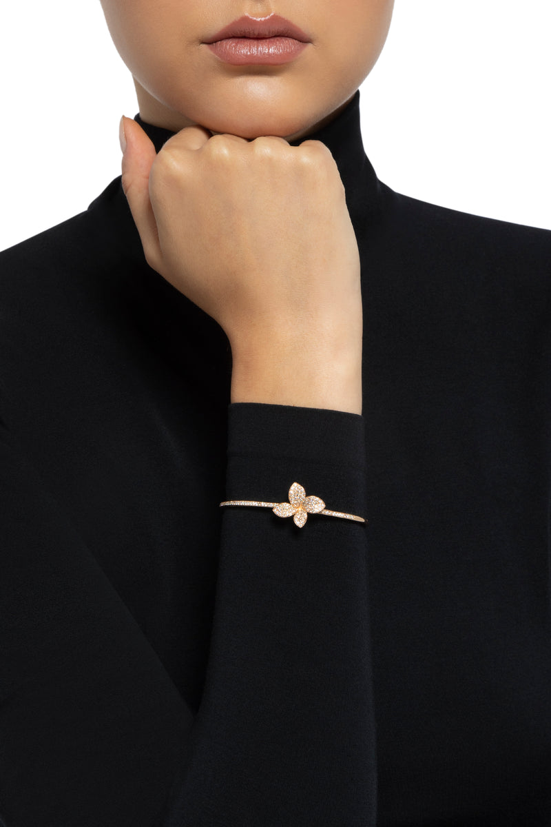 Louis Vuitton Idylle Blossom Diamond 18K Rose Gold Twist Cuff