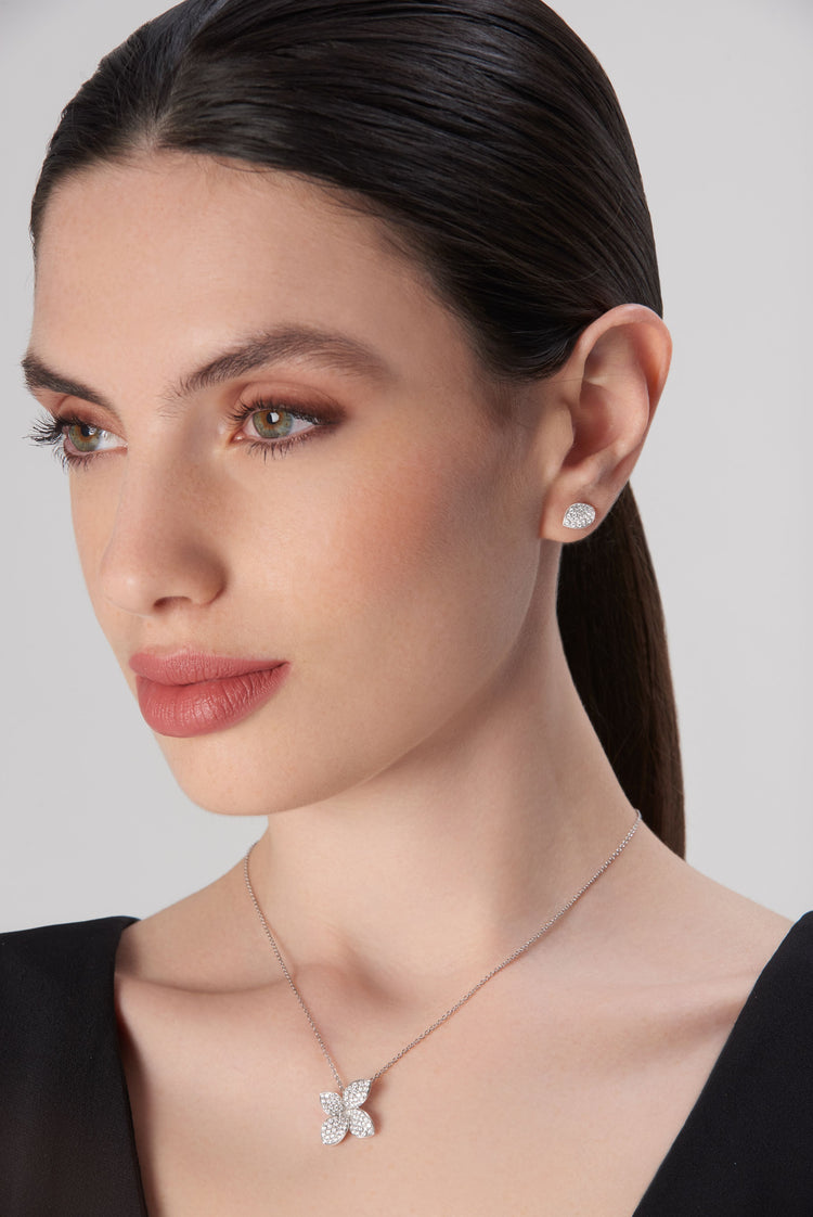 Petit Garden Necklace in 18k White Gold with Diamonds | Pasquale Bruni Petit Garden Necklace in 18k White Gold with Diamonds | Pasquale Bruni