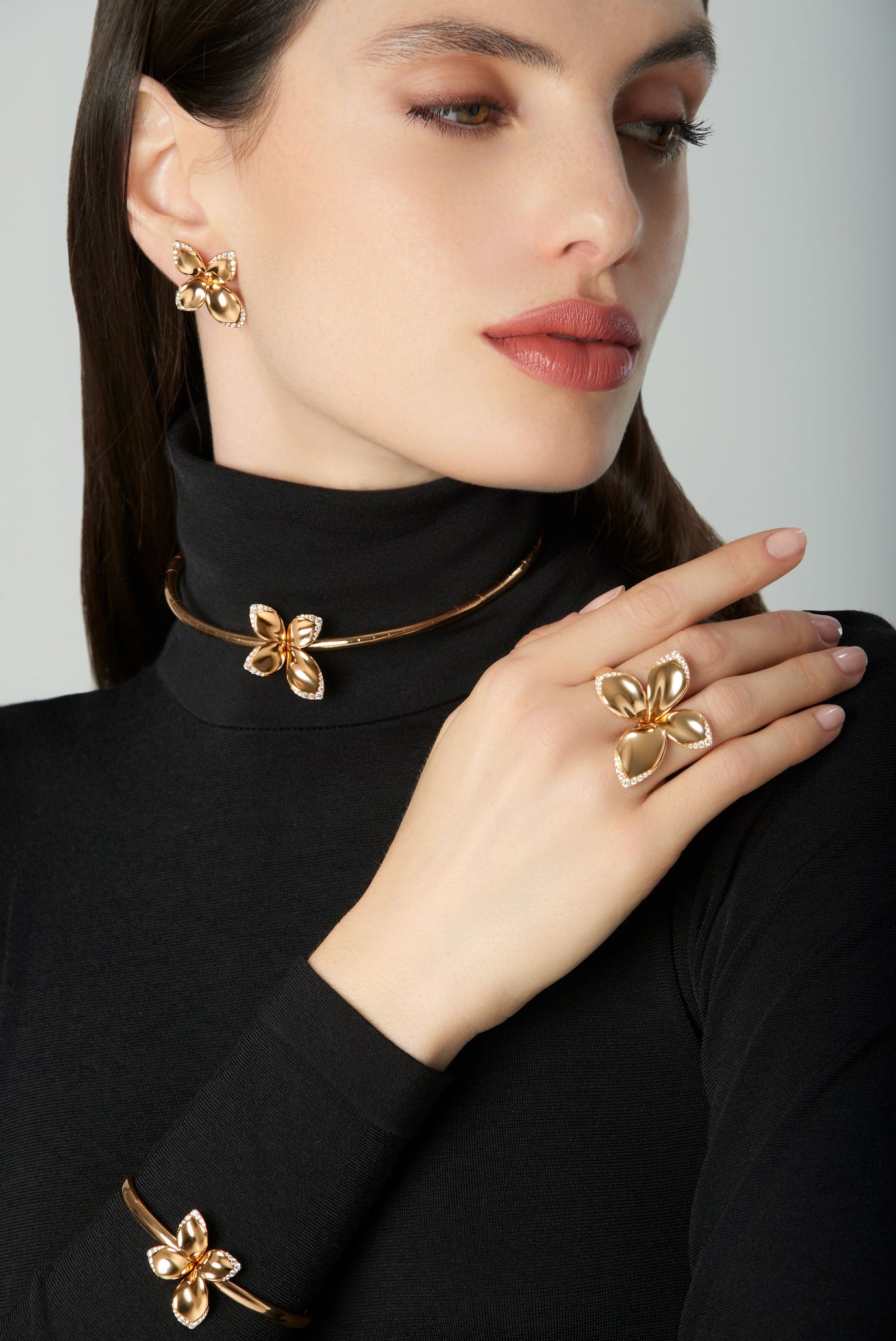 PASQUALE BRUNI てんとう虫ブローチ　k18 Giardini Segreti Earrings in 18k Rose Gold & Diamonds | Pasquale