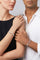 Couple wearing 18k White Bracelet with White Diamonds