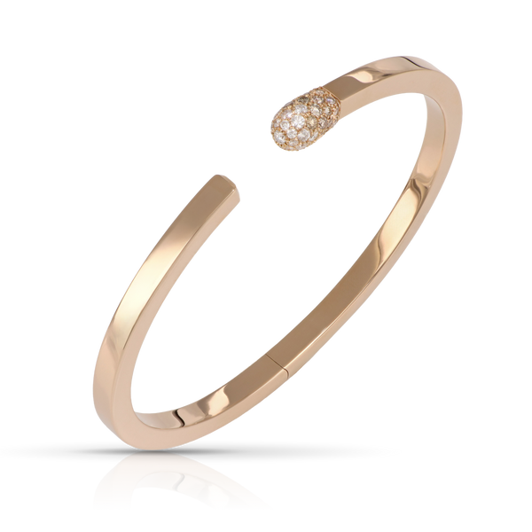 Bracelet in 18k Rose Gold with White and Champagne diamonds