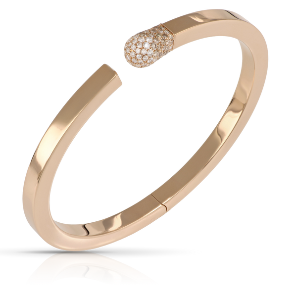 Bracelet in 18k Rose Gold with White and Champagne diamonds