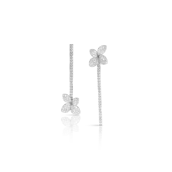 Earrings combination in 18k White Gold with Diamonds.