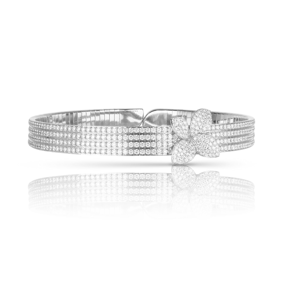 Choker in 18k White Gold with White Diamonds.
