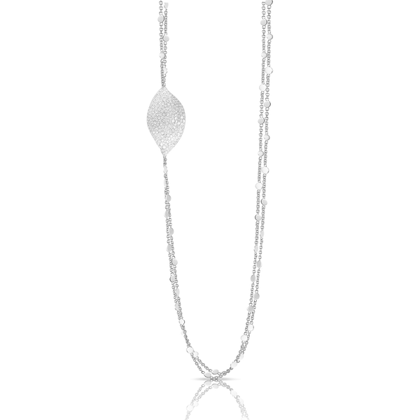 Sautoir in 18k White Gold with White Diamonds.
