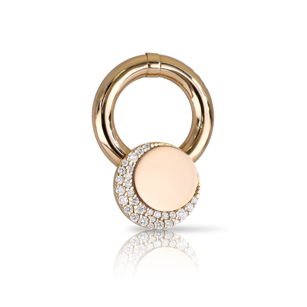 Mono Earring in 18k Rose Gold with Diamonds.