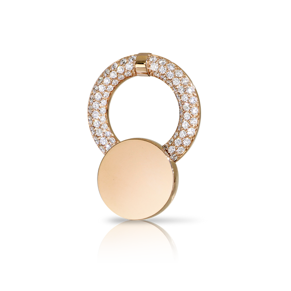 Mono Earring in 18k Rose Gold with Diamonds.