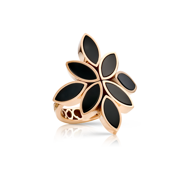 Ring in 18k Rose Gold with Onyx