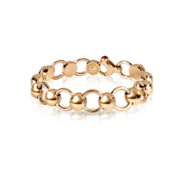 Small link chain bracelet in 18k Rose Gold with Diamond.