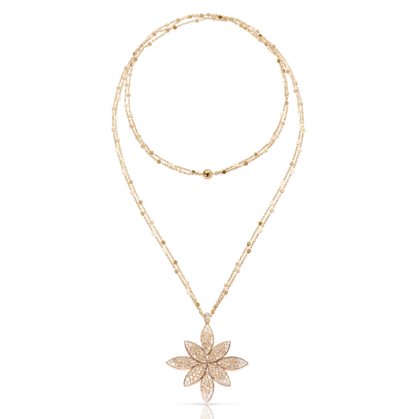 Necklace in 18k Rose Gold with Diamonds.