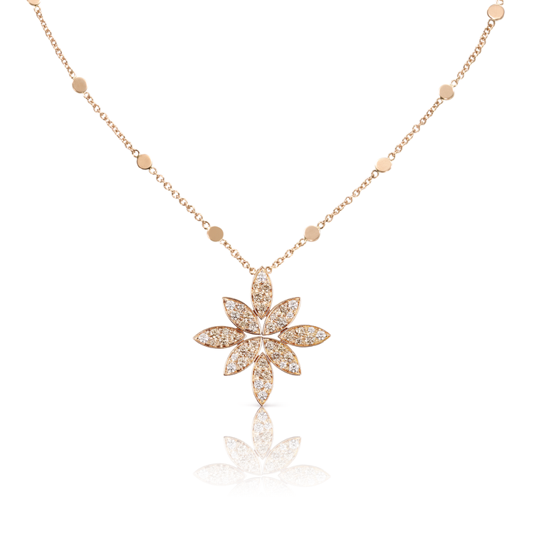 Ghirlanda necklace in 18k Rose Gold with Diamonds.