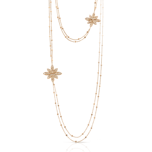 Sautoir in 18k Rose Gold with Diamonds.