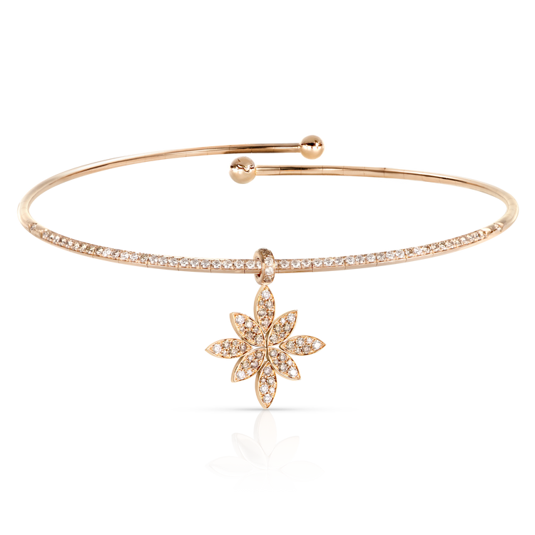 Choker in 18k Rose Gold with Diamonds.