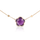 Necklace in 18k Rose Gold with Amethyst and diamonds
