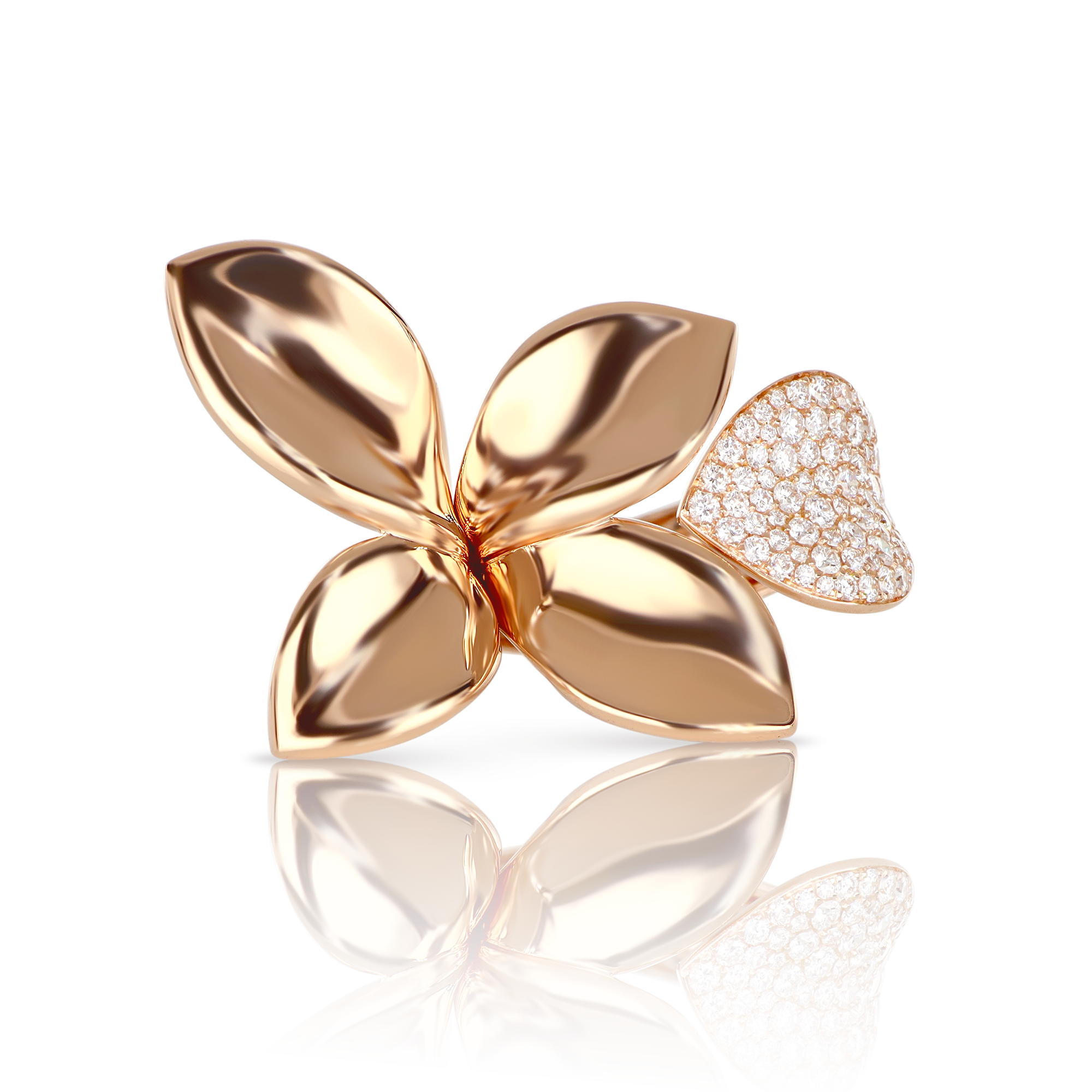 Ring in 18k Rose Gold with Diamonds.