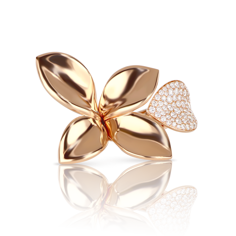 Ring in 18k Rose Gold with Diamonds.