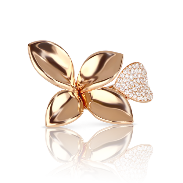 Ring in 18k Rose Gold with Diamonds.