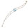 Bracelet in 18k Rose Gold with Blue Topaz and diamond.