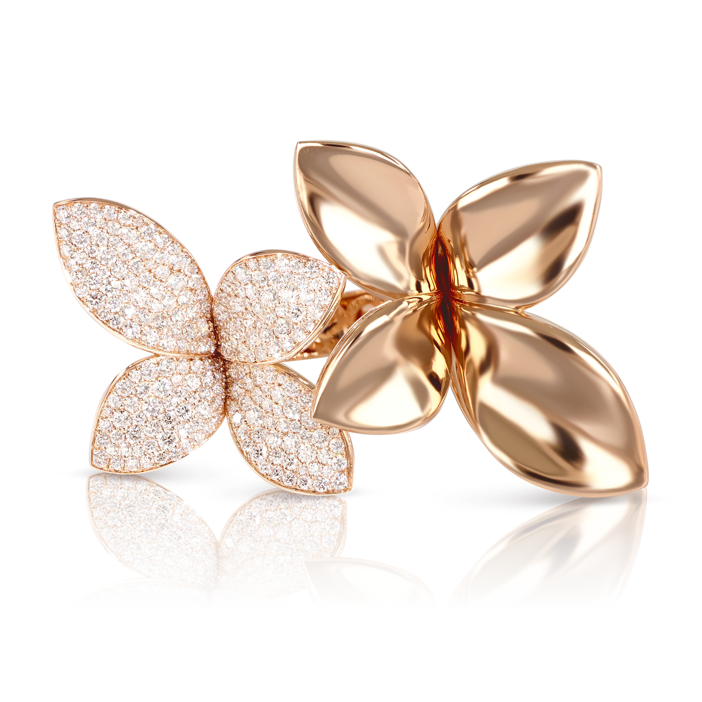 Ring in 18k Rose Gold with Diamonds.
