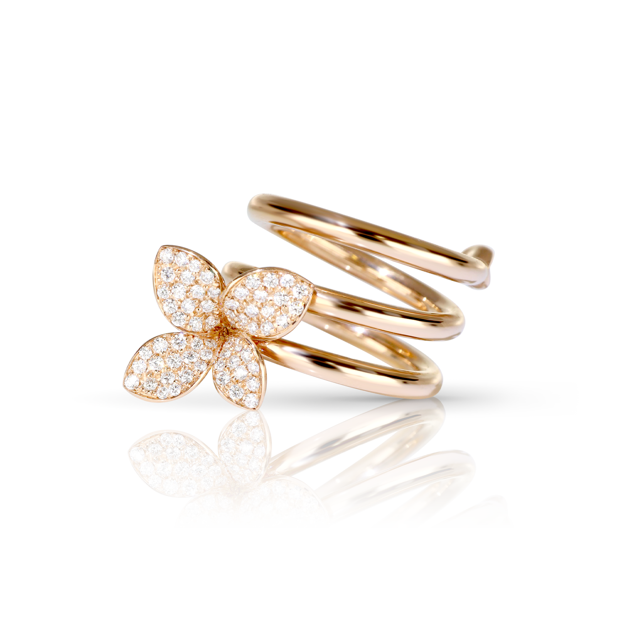 Ring in 18k Rose Gold with Diamonds.