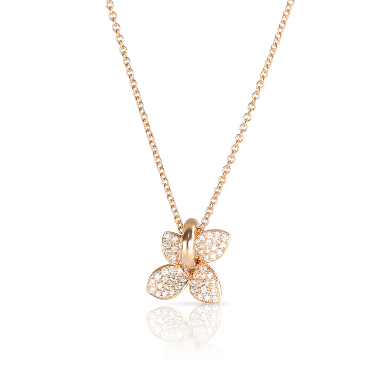 Necklace in 18k Rose Gold with Diamonds.