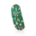 Ring in 18k Rose Gold with green precious gemstones