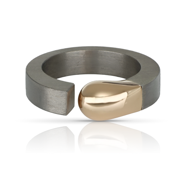 Ring in 18k Rose Gold and Grey titanium