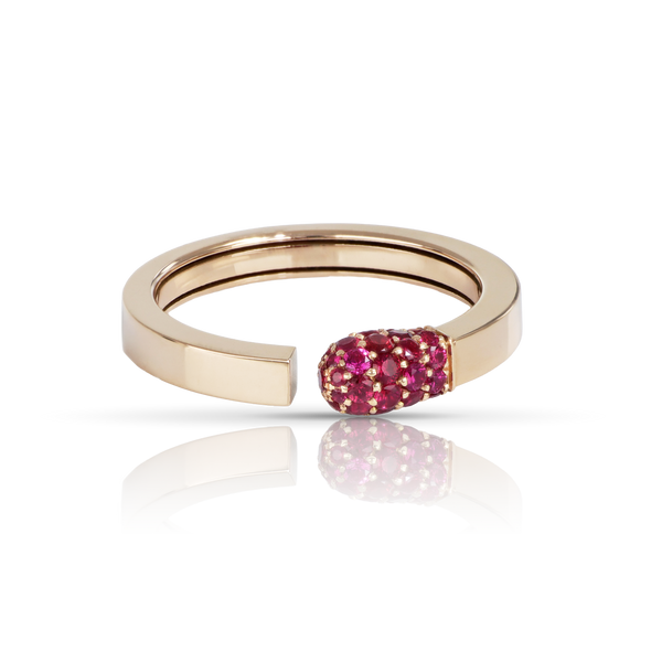 Ring in 18k Rose Gold with Rubies