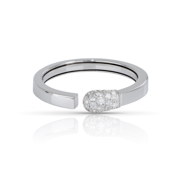 Ring in 18k White Gold with white diamonds
