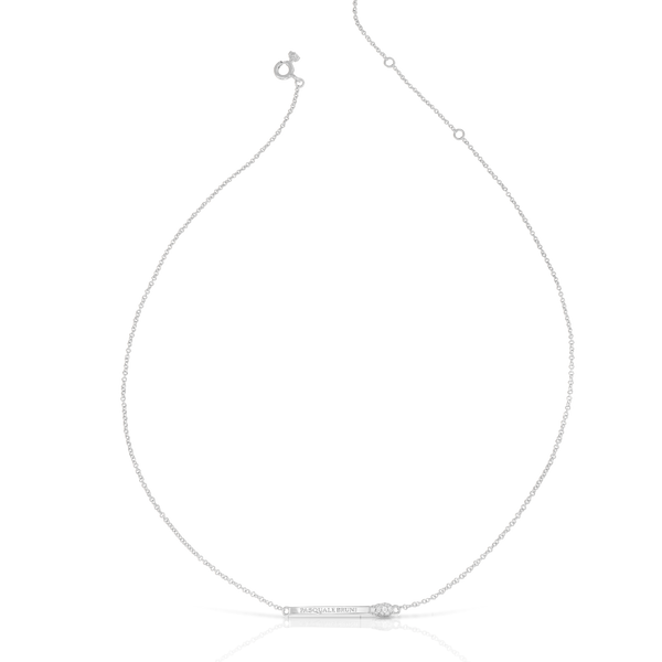 Necklace in 18k White Gold with white diamonds