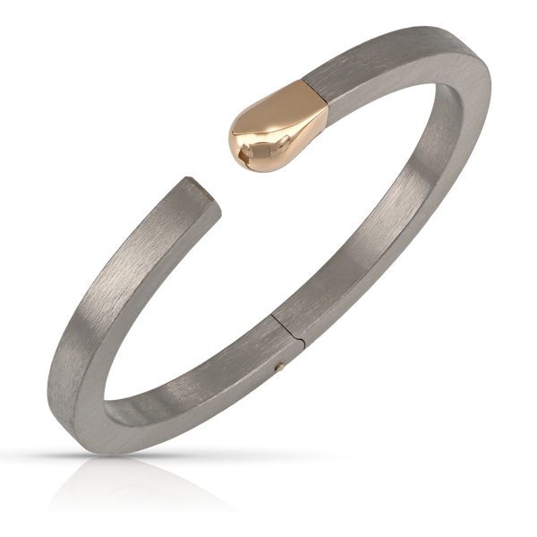 Bracelet in 18k Rose Gold and grey titanium