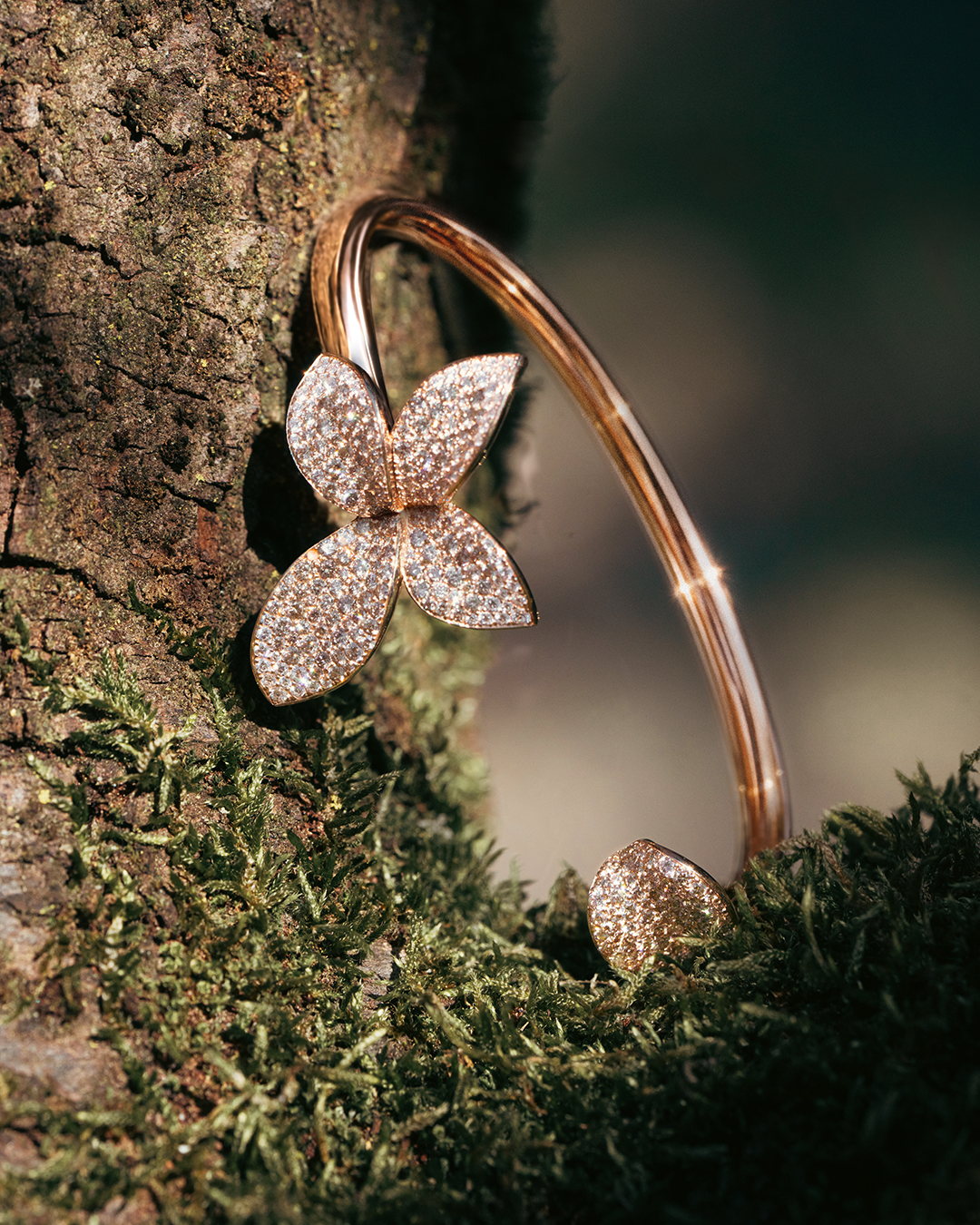Bracelet in 18k Rose Gold with diamonds