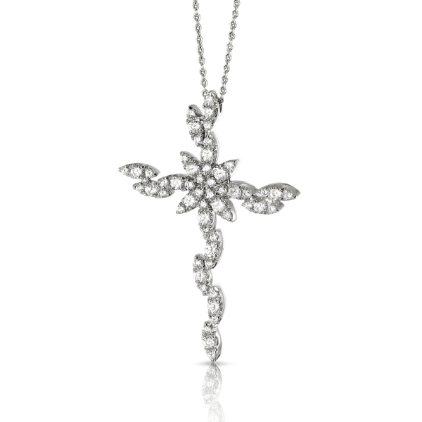 Necklace in 18k White Gold with White Diamonds.