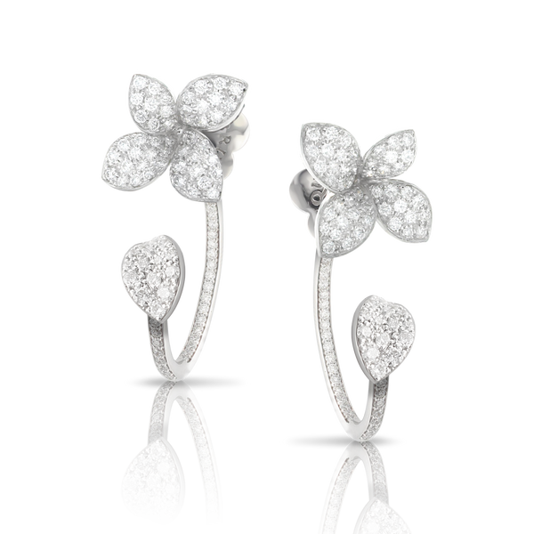 Piercing Earrings in 18k White Gold with Diamonds.