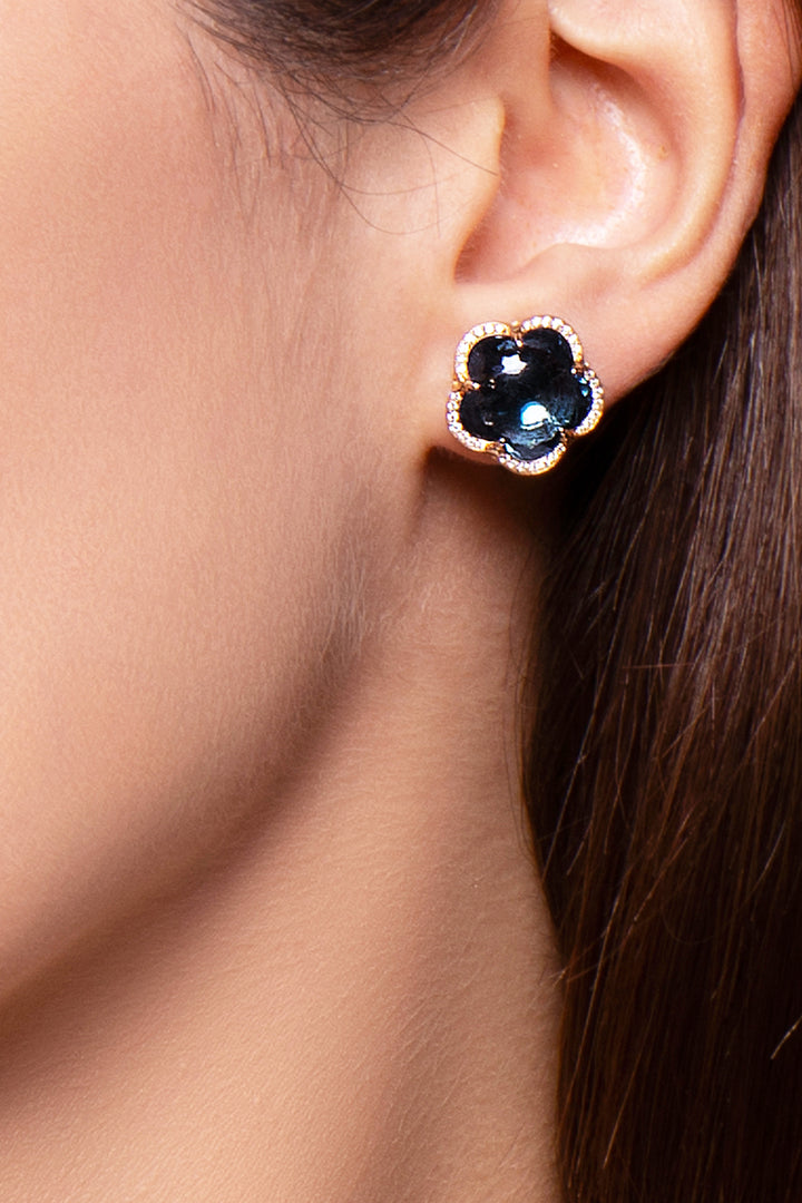 Black Sapphire and White Lab-Created Sapphire Drop Earrings in Sterling  Silver | Peoples Jewellers