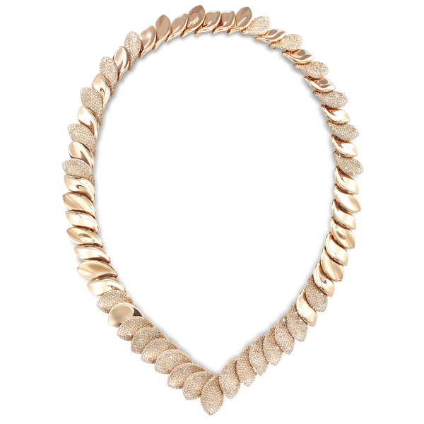 Matinée Combination in 18k Rose Gold with White and Champagne Diamonds.