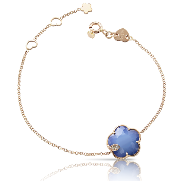 Bracelet in 18k Rose Gold with Blue Moon and Diamonds.