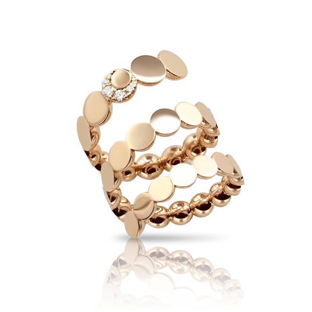 Ring in 18k Rose Gold with Diamonds.