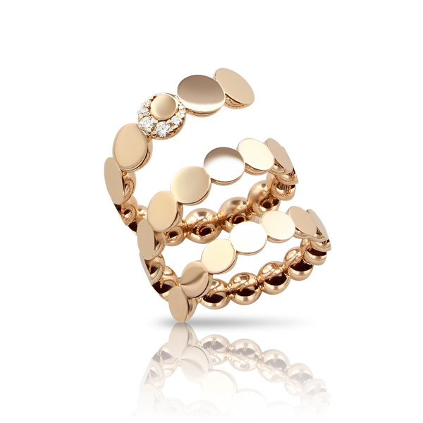 Ring in 18k Rose Gold with Diamonds.