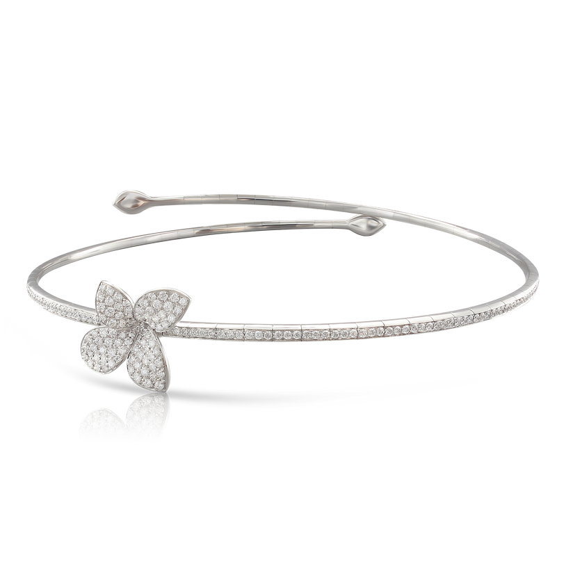 Choker in 18k White Gold with Diamonds.