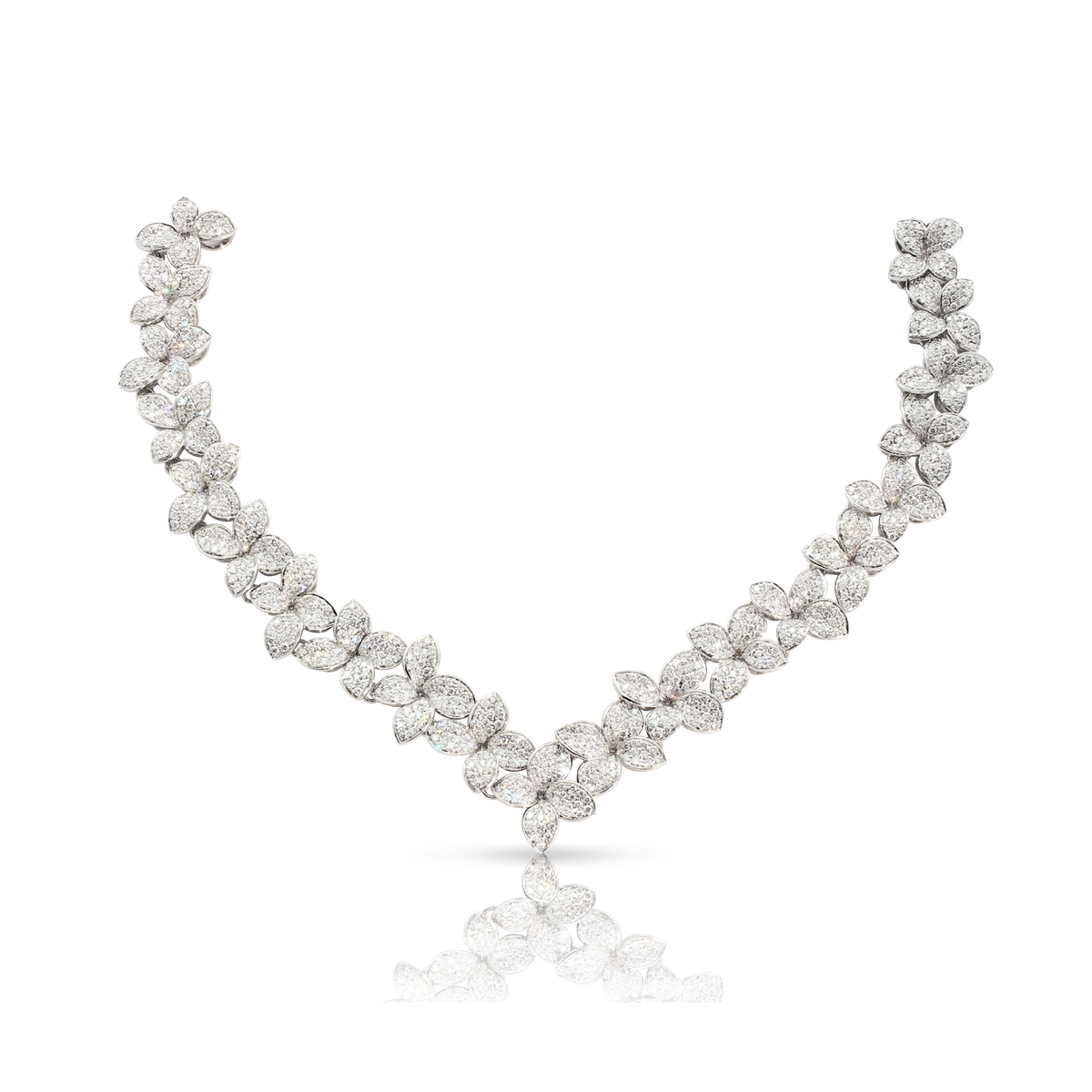 Goddess Garden Collier in 18k White Gold & Diamonds | Pasquale Bruni ...