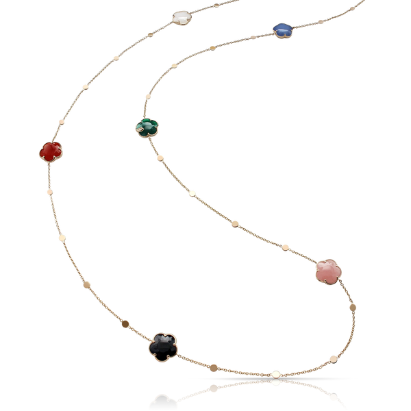 Petit Joli Sautoir in 18k Gold with Colored gems | Pasquale Bruni