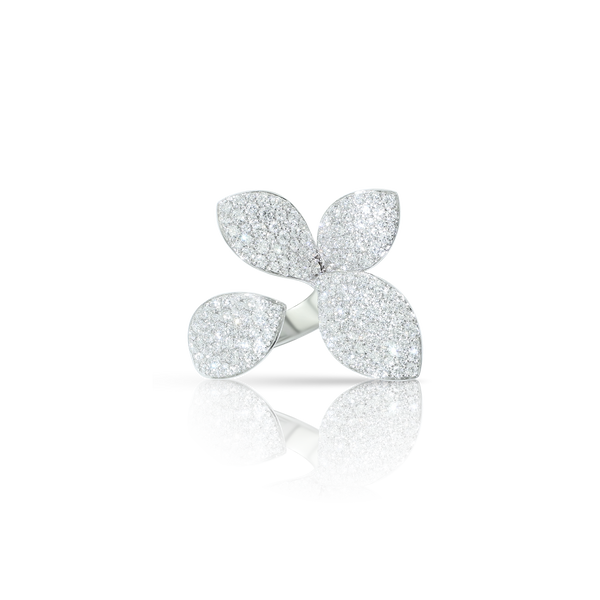 Left Hand Pinky Ring in 18k White Gold with Diamonds.